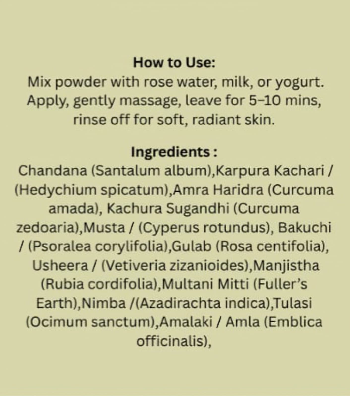 Abhyanga Udvartana Natural body Ubtan thumbnail 2